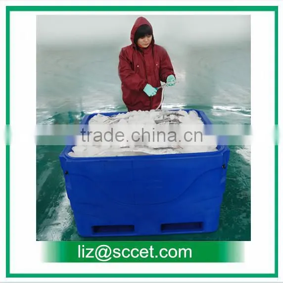 600L Size LLDPE+PU Insulated Cooler for Fish Cooling (by Four Side Forklift ) photo-4