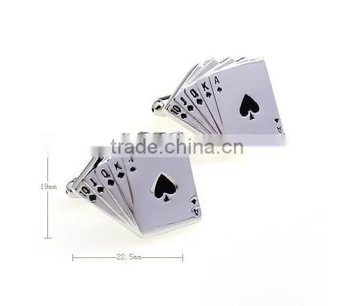 Fashion Cards Cufflinks, Poker Aces Cufflinks, Playing Card Cufflinks photo-2