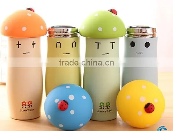 Originality Convenient Mushroom Promotional Water Bottles Double Wall Vacuum Flask photo-3