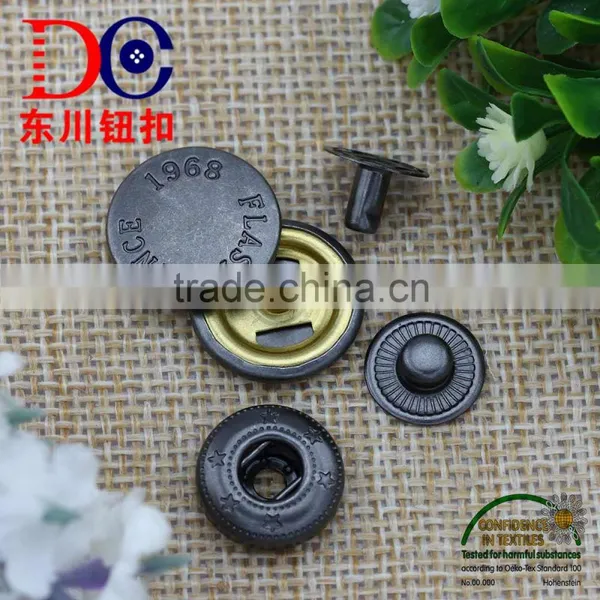 Wholesale Metal Button Customized 4 Parts Snap Fastener,Snap Button Bracelet photo-4