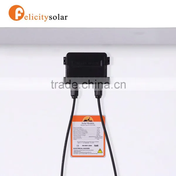 2016 Guangzhou Felicity Grade A 260w Mono Black Solar pv Panel Module photo-3