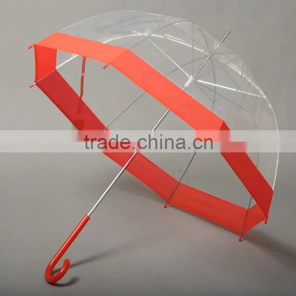 23''*8K Clear PVC Umbrella,Umbrella PVC ,Transparent Dome Umbrella photo-3