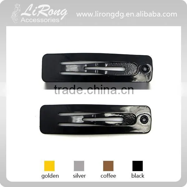4cm Rectangle Black Painted Tranditional Korean Snap Clip