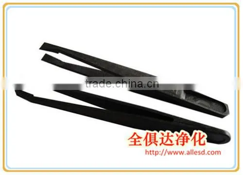 ESD Series Black Anti-static Stainless Steel Tweezers photo-3