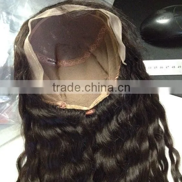 18inch Brazilian Virgin Hair Natural Color Full Lace Wig Virgin Brazilian Hair Lace Wig photo-3