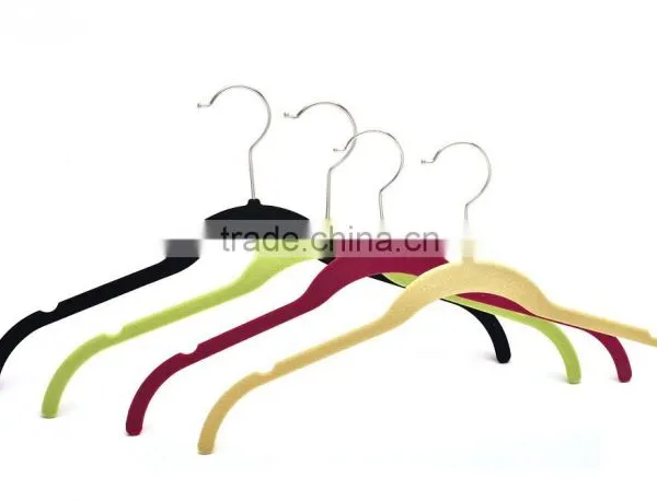 Plastic Velvet Hanger Clothes Hanger ASDF06