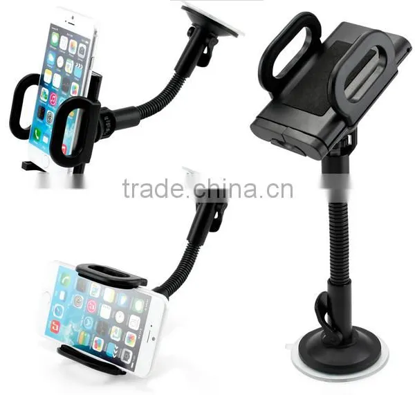 6.1inches Long Arm Phone Cradle Dashboard For Used Car, Windshield Car Phone Holder photo-4