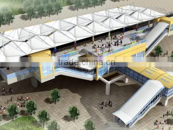 PTFE Coated Tensile Fabric Architecture With Full Professional Experience in Railway Station Canopy in Taiwan photo-6