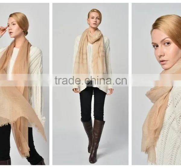 Beautiful and Elegant Camel Cashmere Scarf