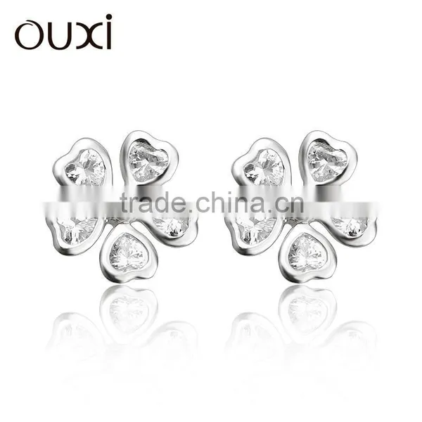 2014 Fashion Jewelry 925 Flower Silver Studs Fashionable Design Ear Studs Y20106
