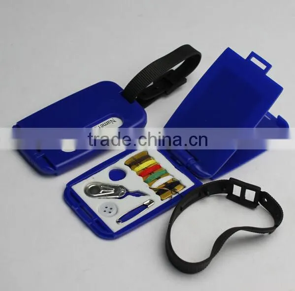 Creative Travel Luggage Tag Containing Sewing Kit