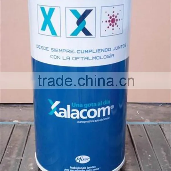 SICAO Outdoor Promotional Top Open Foaming Door Commercial Round Can Shape Cooler Fridge With Wheels