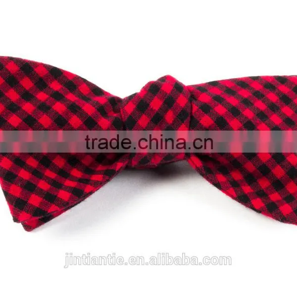 2016 Hot Selling Cheap and Fashion Plaid Mens Silk Bow Tie for Boys photo-2