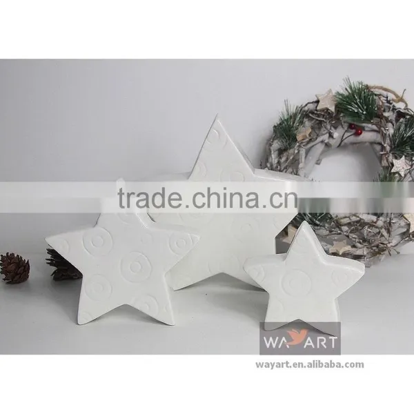2015 New Design White Ceramic Star Decor Ceramic Star Decoration photo-2