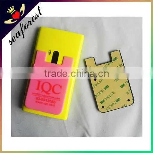 Custom Made 3m Sticker Adhesive Cell Phone Silicone Smart Wallet Silicone Card Holder photo-5