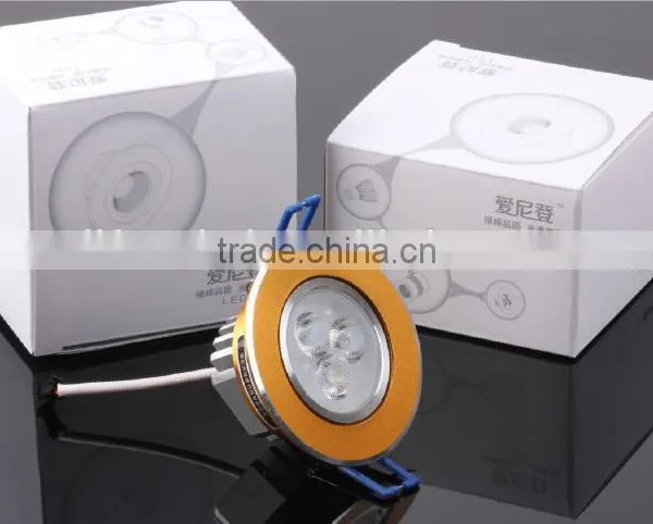 Gold Finish 3W Led Ceiling Light photo-6