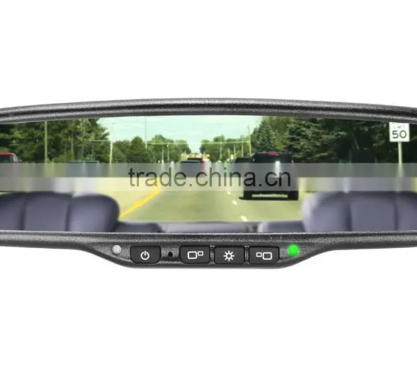 Car Multiple Display Mirror Monitor Dual 4.3 Inches LCD Screen Rearview Car Mirror With Camera photo-3
