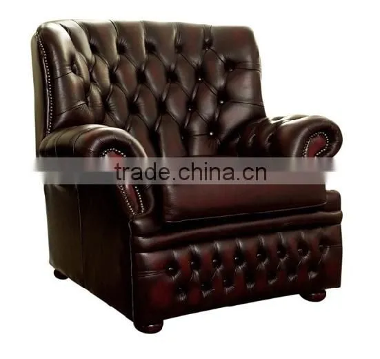 English Style Leather Sofa photo-3
