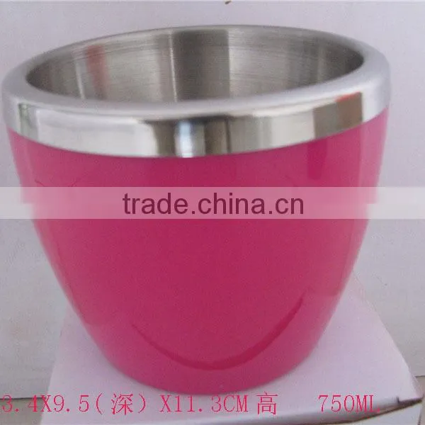 750ml Plastic Stainless Steel Wine Cooler Ice Bucket photo-2