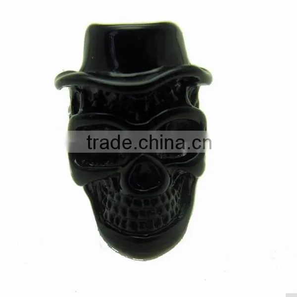 Novelty Jewelry Charms Black Skull Cufflinks for Men's Gift photo-4
