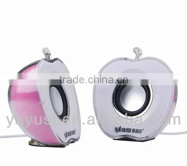 Lovely Apple Model Mini Speaker With Color Flash photo-2