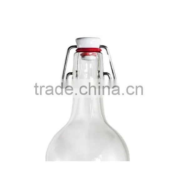 1L Clear Glass Bottle With Swing Top photo-2