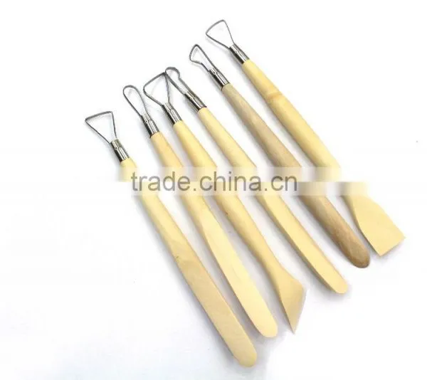 6pcs Hand Clay Pottery Tools Set With Steel Ribbon Blades /sculpting Tools photo-3