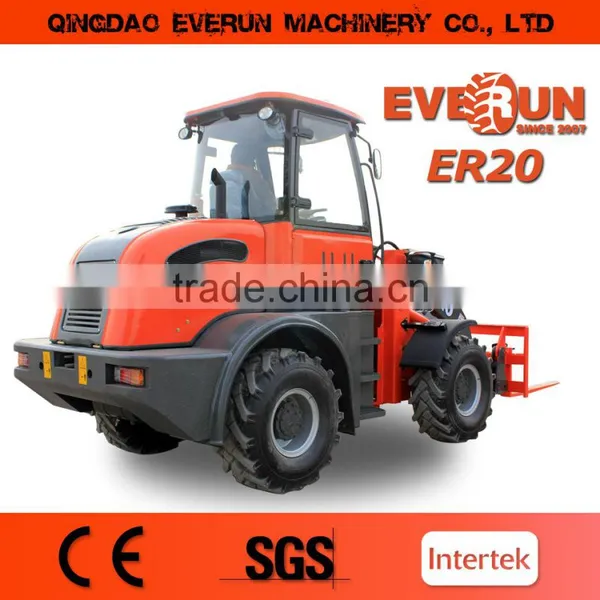 Everun CE Certificated 2.0 Ton Front End Loader With Pallet Forks photo-3