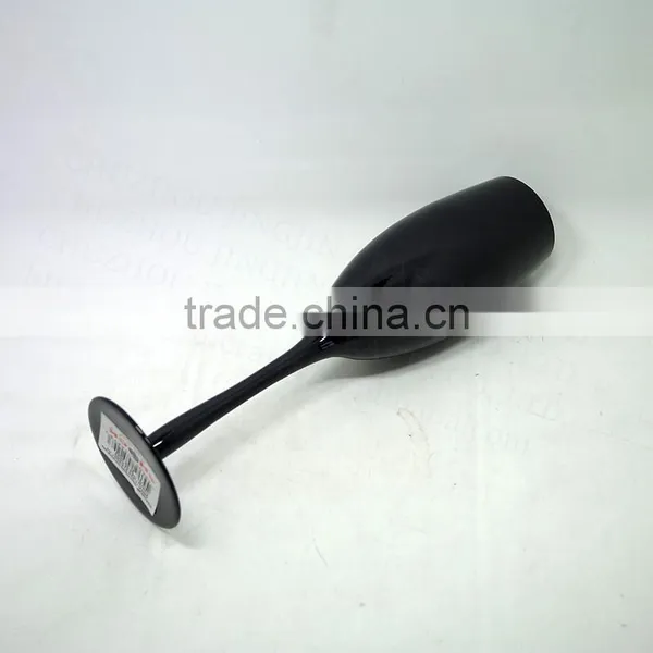 Solid Black Glass Wine Cup Champagne Flutes Party Cup for Home Wedding photo-4
