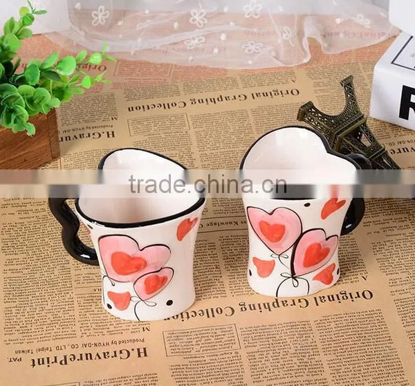 250ml Love Ceramic Couple Mug With Full Wrap Decal Printing photo-4