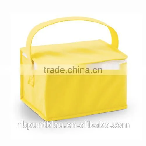 6 Cans Non-woven Foldable Cooler Bag With Handle for Promtional photo-3