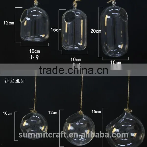 Transparent Flower Glass Vase Anique Hanging Glass Vase photo-5