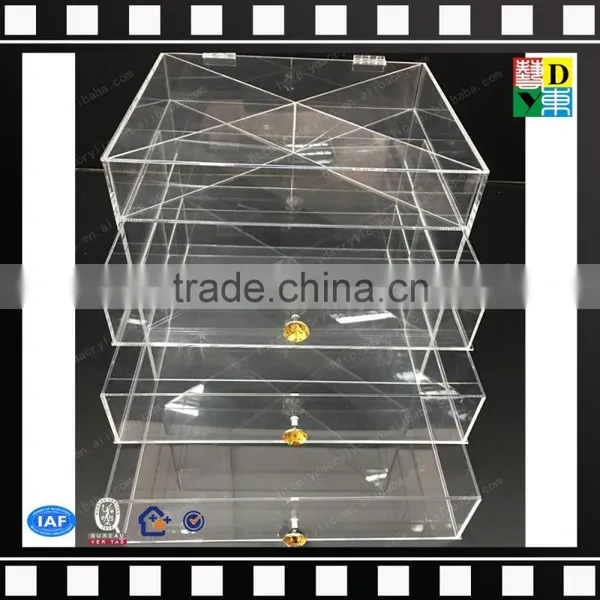 2016 Handmade Acrylic Makeup Organizer ,plexiglass Display Box,luite Drawer Box photo-2