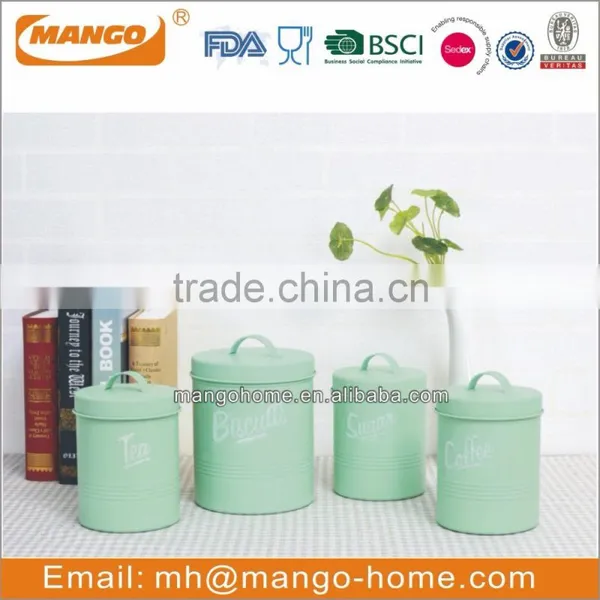 Latest Novelty Airtight Tea Coffee Sugar Canister Set photo-4