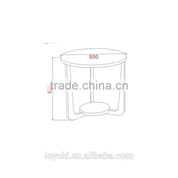 New Design Wood Sofa Side Table High Quality Glossy MDF Wood Round Bed Side Table Coffee Table photo-4