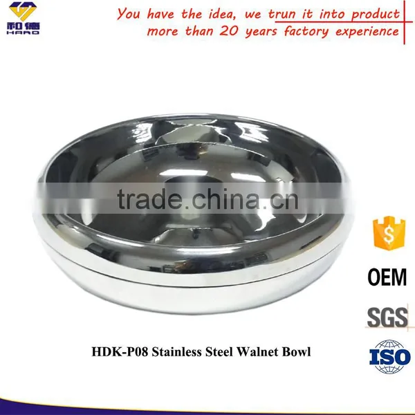 Creative OEM Stainless Steel Walnut Bowl photo-2