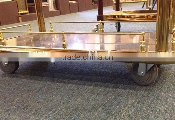 Luxury Stainless Steel Three Layers Liquor Trolley Food Trolley Service Trolley C-55 photo-2