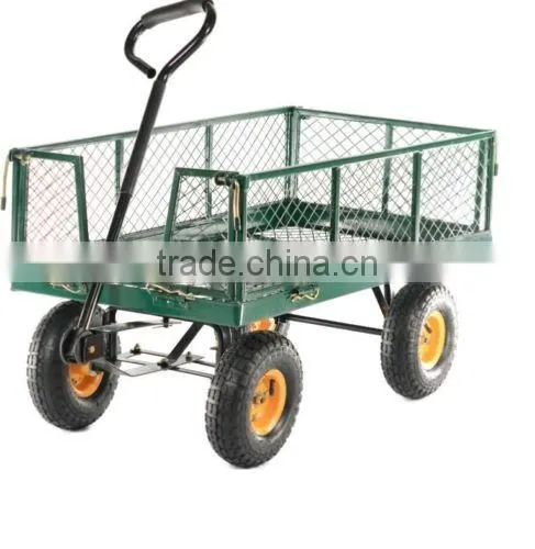 Garden Cart Mesh Hand Cart With Four Wheels Hand Trolley TC1840 photo-3