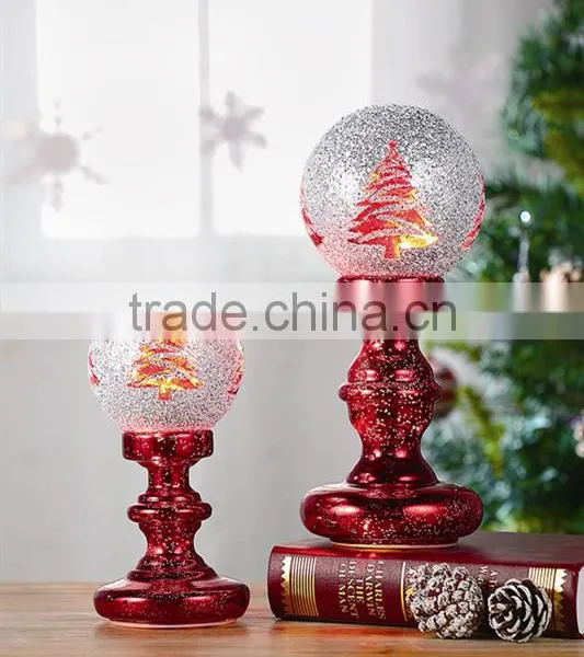 Chrsitmas Decorative LED Glittering Glass Torch Light Holiday Lighting