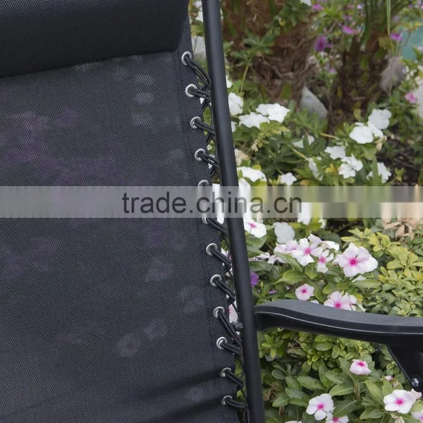 Utility Tray Lounge Black Pool Zero Gravity Chairs With Cup Holder photo-6