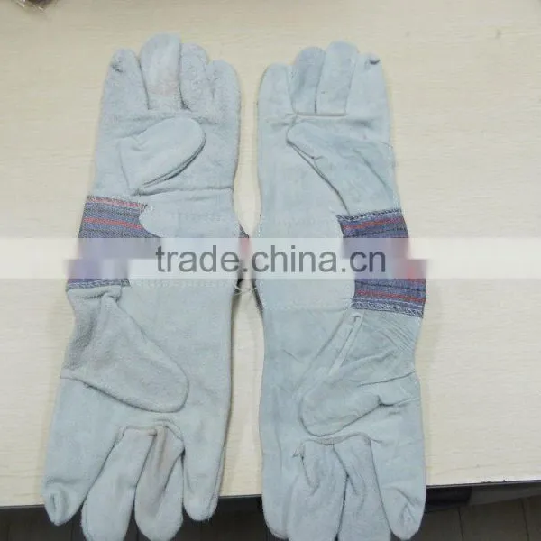 10.5" Cow Split Leather Full Palm Working Glove(BC/C Grade) photo-2