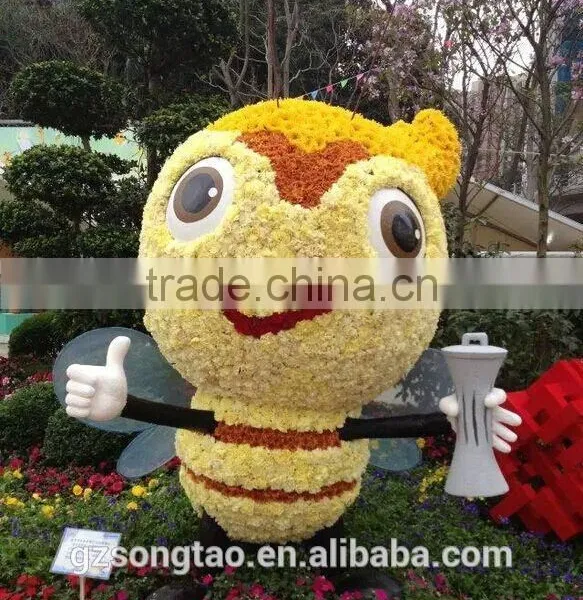 Artificial Grass Flower Topiary Park Decoration Boxwood Ball Ornaments Artificial Donald Duck Topiary photo-3