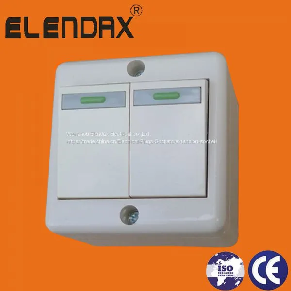 Elendax S2000 EU One Gang/Two Gang Wall Switch/Power Light Switch
