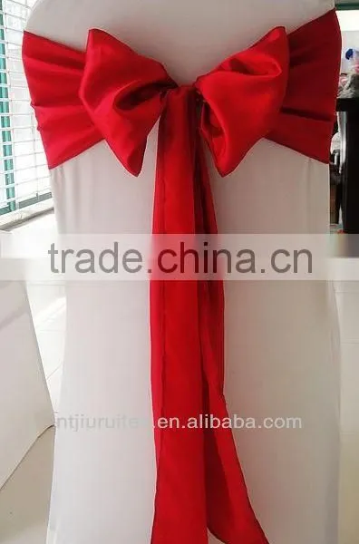 Red Satin Chair Sash for Party Decoration