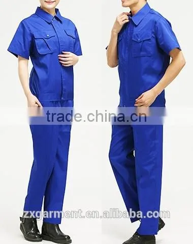 2016 OEM Wholesale Unisexs Garage Overall Uniform Short Sleeve Workwear photo-2