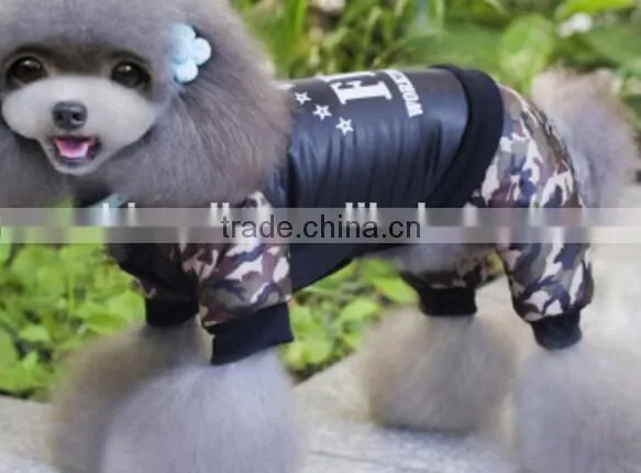 Tough Handsome FBI Lettered Winter Dog Clothes Jumpsuit photo-3