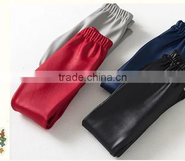 Wholesale Cheap Plain Mix Color Girls Winter Faux Leather Leggings photo-4