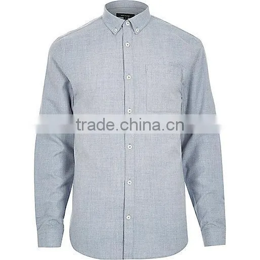 2015 Men Contrast Collar Latest Style Cotton Custom Dress Shirt photo-6