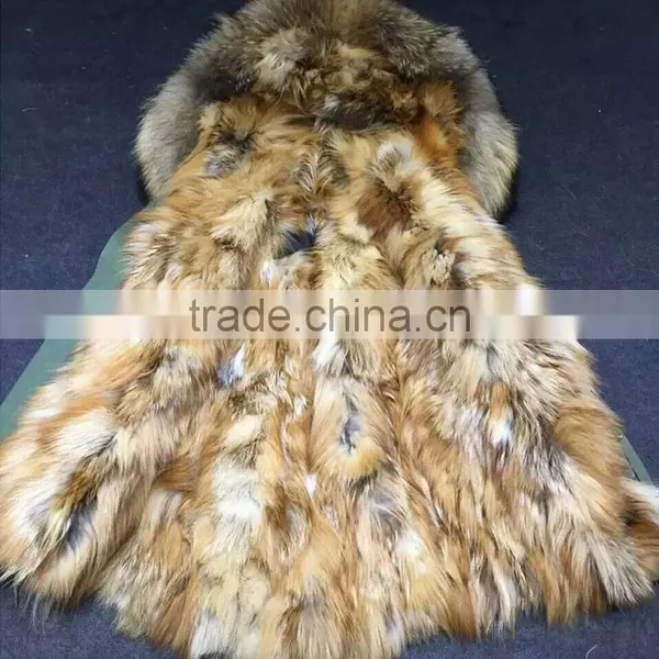 Myfur Natural Real Raccoon Fur Hood China Factory Price Parka Wholesale photo-2