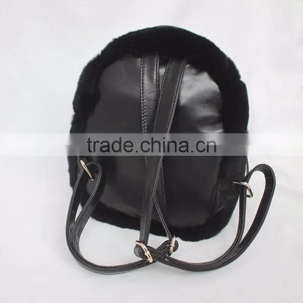 Myfur Cheap Rex Rabbit Fur Customized Teenage Fashion Backpack photo-3